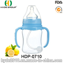 BPA portátil grátis 150ml plástico bebê mamadeira (HDP-0710)